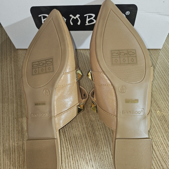 Bamboo Tan Mules - Picture 3 of 3